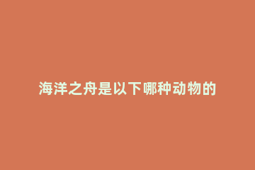 海洋之舟是以下哪种动物的别称 海洋之舟是以下哪种动物的别称海豚