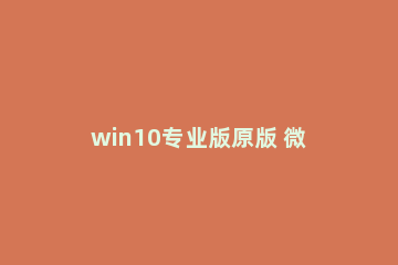 win10专业版原版 微软正版32位 ISO镜像下载