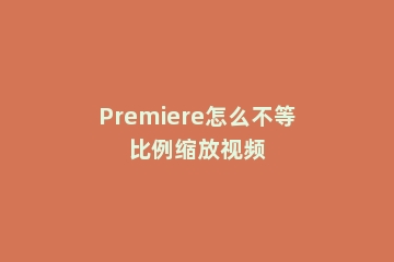 Premiere怎么不等比例缩放视频